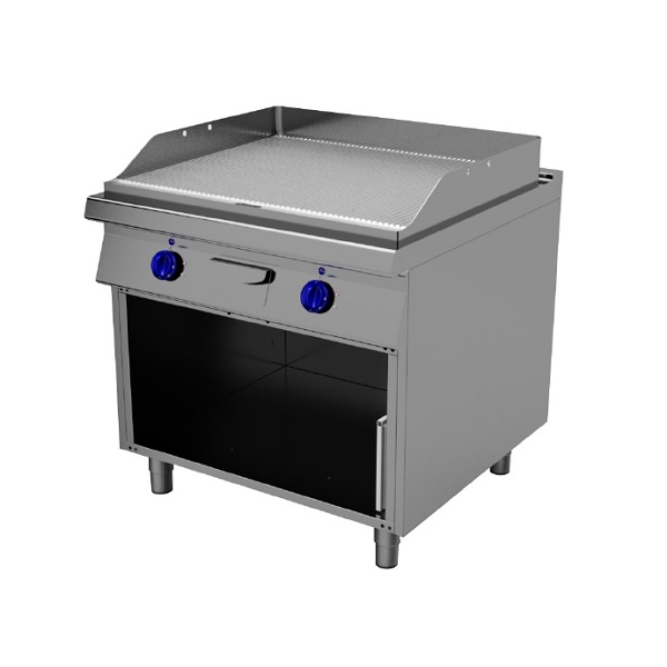 Gratar-grill profesional striat suport inox, electric-80x90cm
